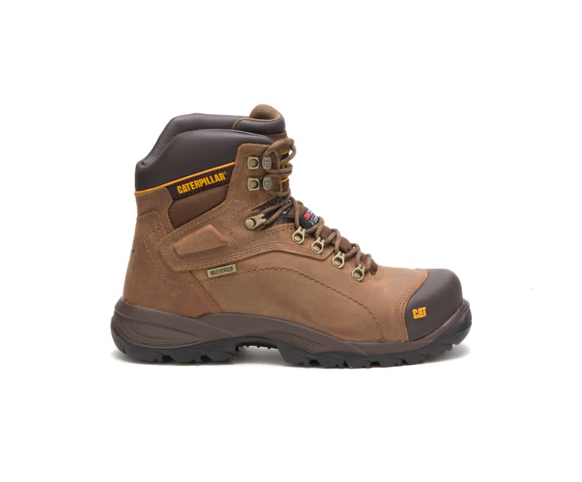 Caterpillar Diagnostic Hi Waterproof Thinsulate™ Steel Toe - Sicherheitsstiefel Herren DunkelBeige -